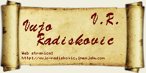 Vujo Radišković vizit kartica